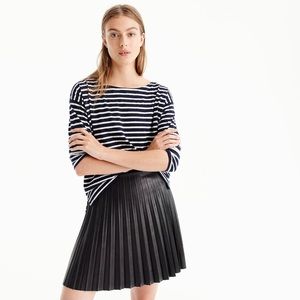 J.Crew Pleated Faux Leather Skirt